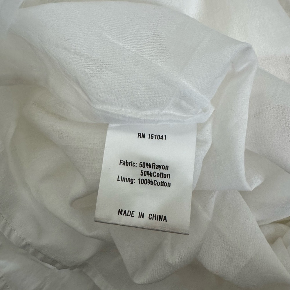 o.p.t White Dress with structured top and flowy skirt  *NWT* - Picture 11 of 12